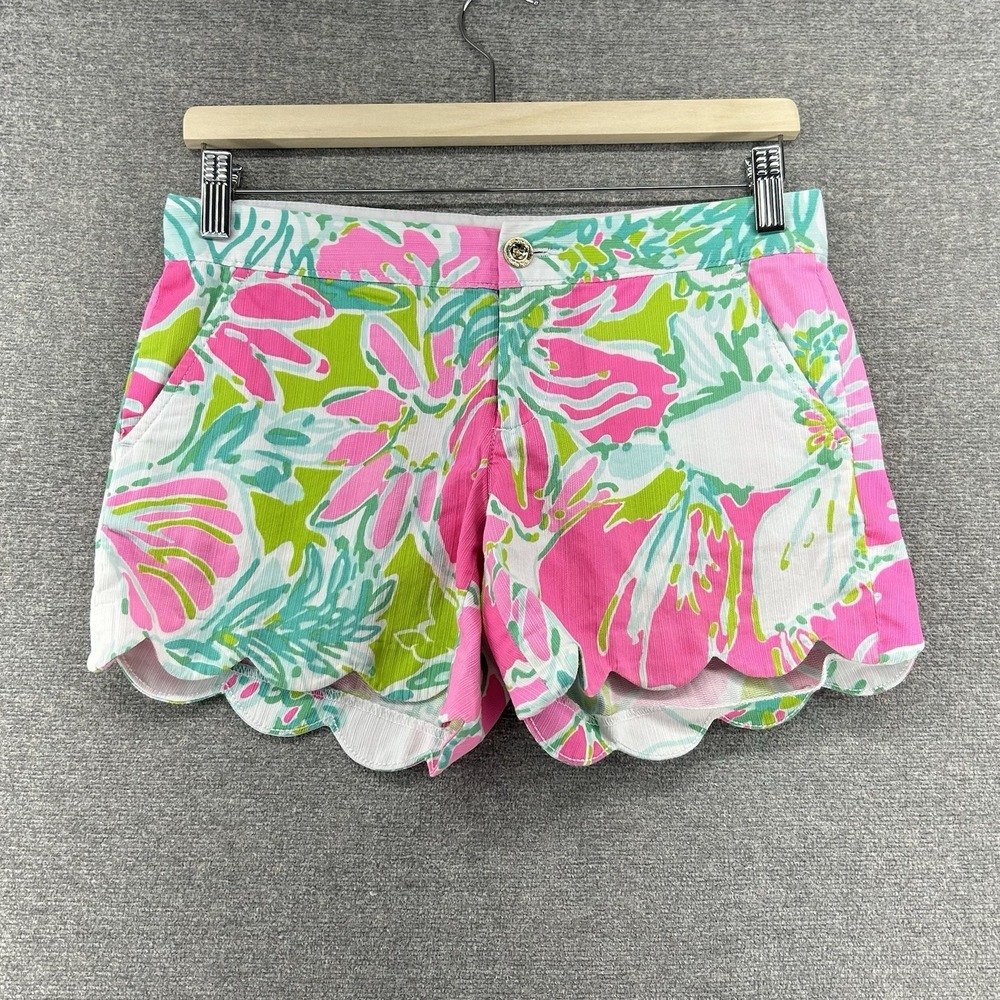 Lilly Pulitzer The Buttercup Shorts Women Size 0 Flamingo Pink Floral Summer